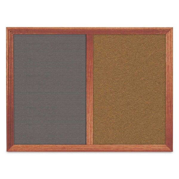 Enclosed Corkboard, 1 Door, 18"x24", 4" Fra